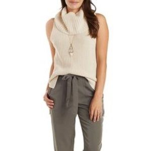 Turtleneck high low sweater